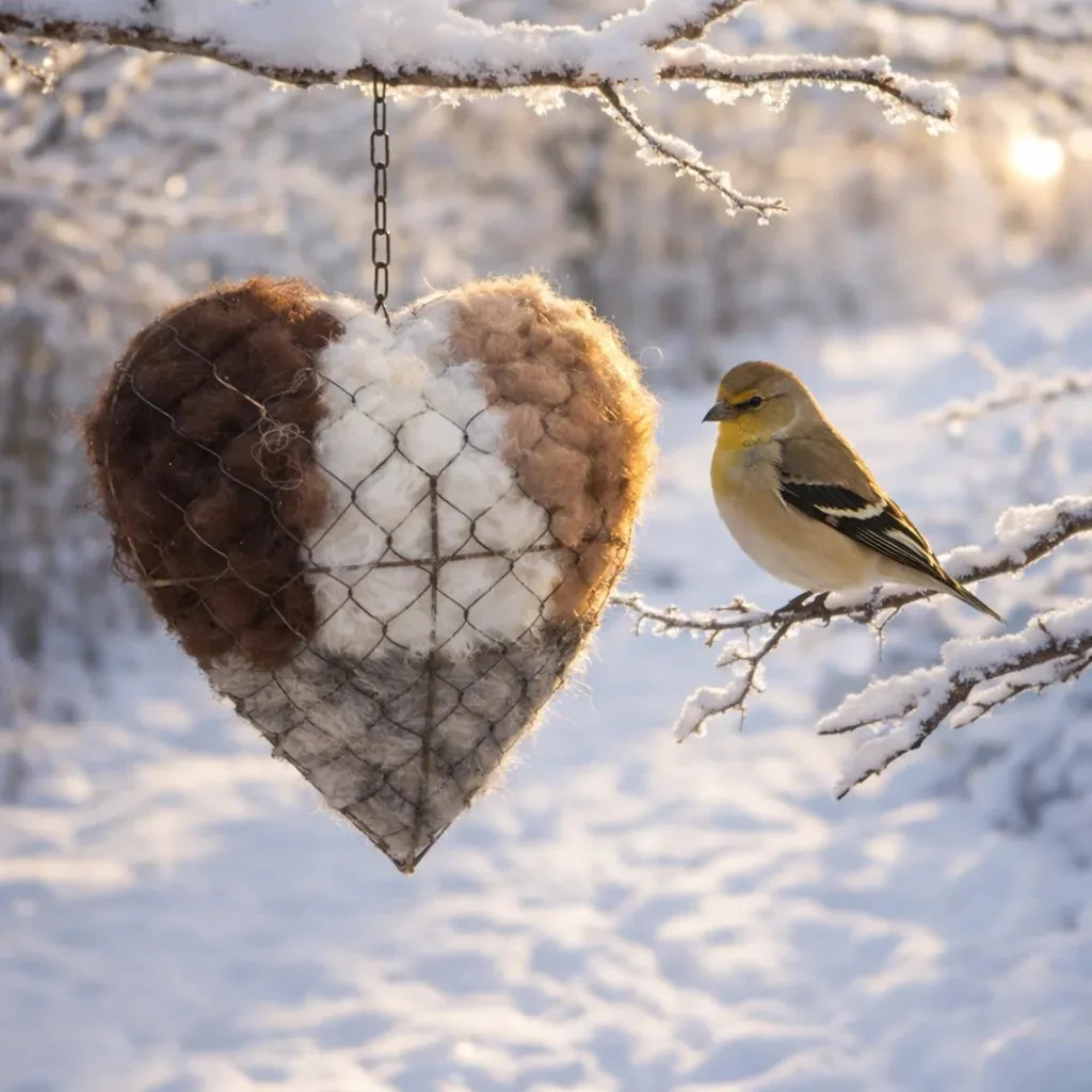 💗Easter Sale Up To 60% Off💗Handmade Alpaca Fiber Bird Nesting Heart for Birds 🐦01